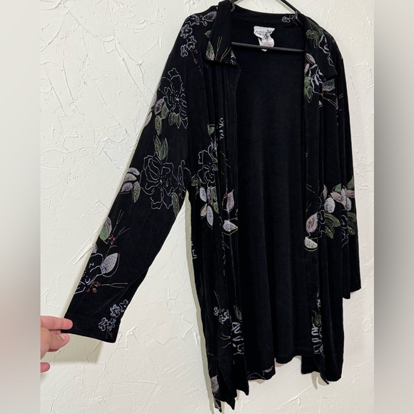 Vintage 80s Copa Cabana Original Floral Beach Lounge Maxi Dress and Jacket Sz 2X - Picture 4 of 11